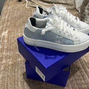 Brand new in box p448 denim sneakers  worn only to try on around house size 37.